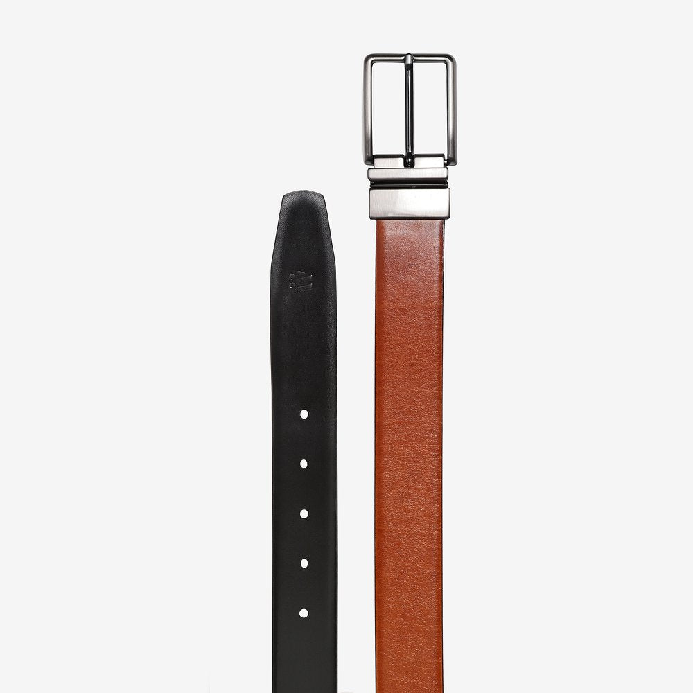 Cinto Social Dupla Face Mogno/Preto